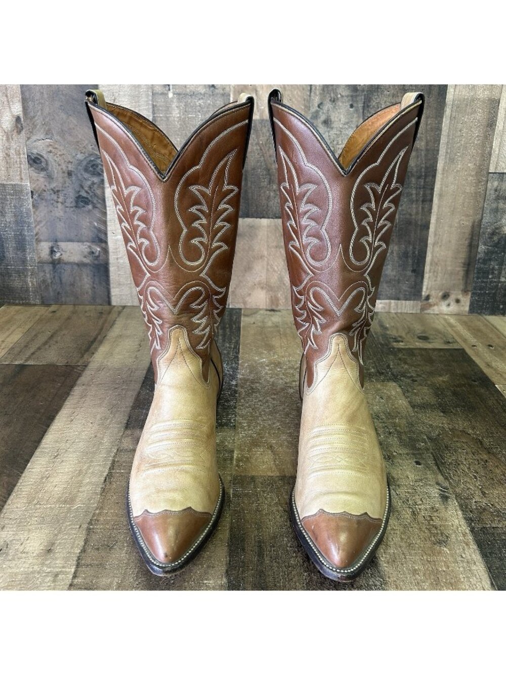 Imperial Vintage Wingtip Western Urban Cowboy Boots Mens 11 D